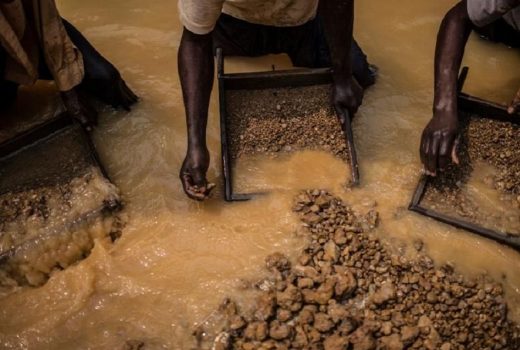The illegal mine was only discovered recently after authorities raided the site